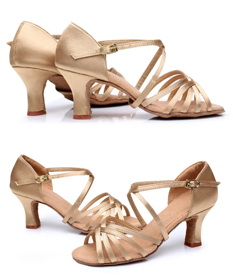 
lady latin shoes,children girls satin dance soft sole medium heels dress shoes 34-41# 