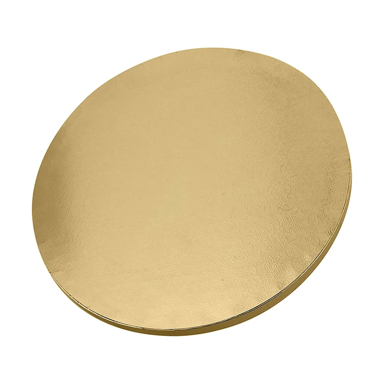 Food Grade Cardboard Base Silver Foil Cake Boards Round Paper 6 8 10 12 Inch Cake Drums Cardboard Paper or Custom Cake Bord