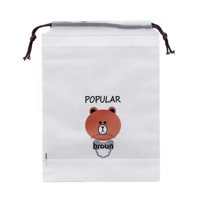 
Custom frosted PE drawstring bag for towels, socks 