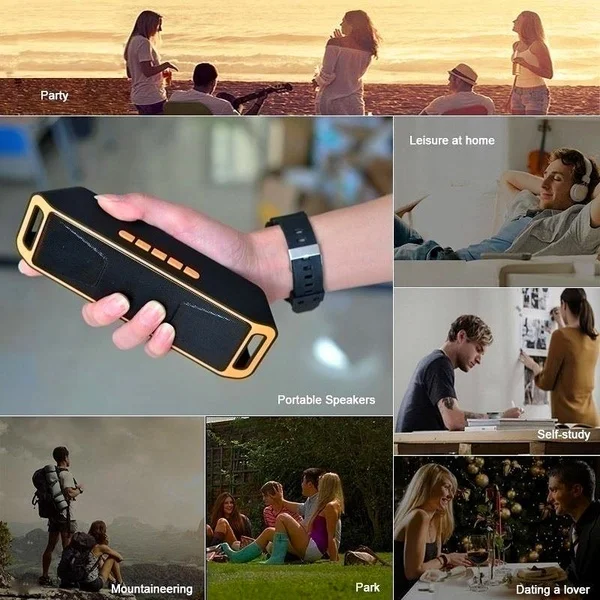 Dropshipping products 2023 hot selling SC208 vintage Mini speaker Portable Wireless BT Speakers with FM Radio TF Mic USB AUX