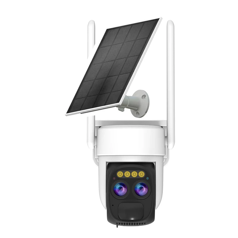 2K 10x Optical Zoom WiFi PTZ IP Camera Outdoor Battery Powered WiFi Solar Camera with 2 Way Audio Multi User Sharing