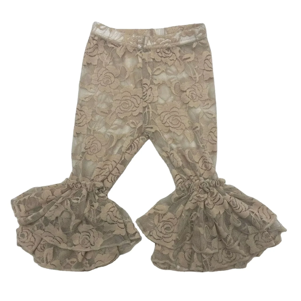 Qingli Oem Popular Style Children Ruffles Leggings Girl Elastic Band Waist Baby Pants Sweet Lace Trousers Pants
