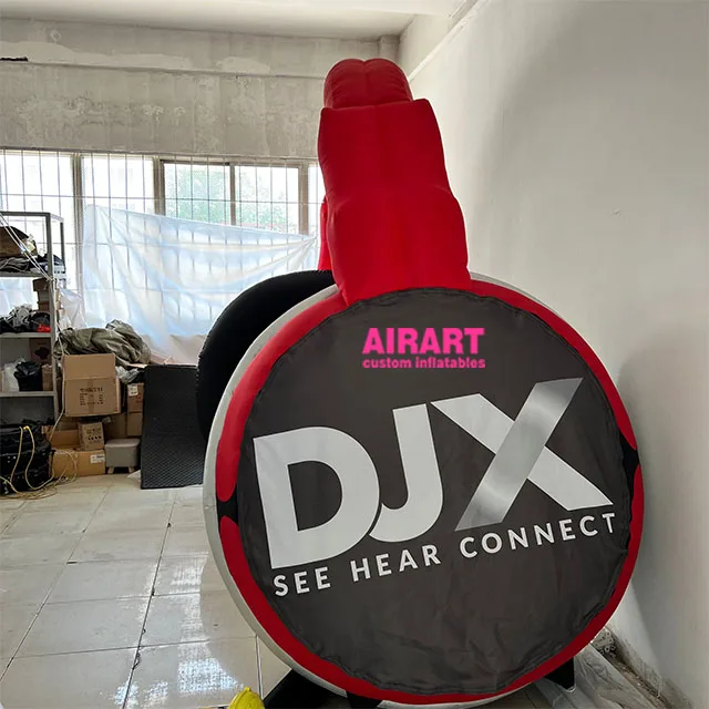 Best Selling Giant Earphone Music Event Use Inflatable Headphone Decoration