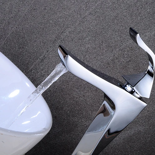 Basin Taps Bathroom Mixer Sink Tap Chrome gold Single Lever Hot and Cold Mixer Chrome Monobloc Taps