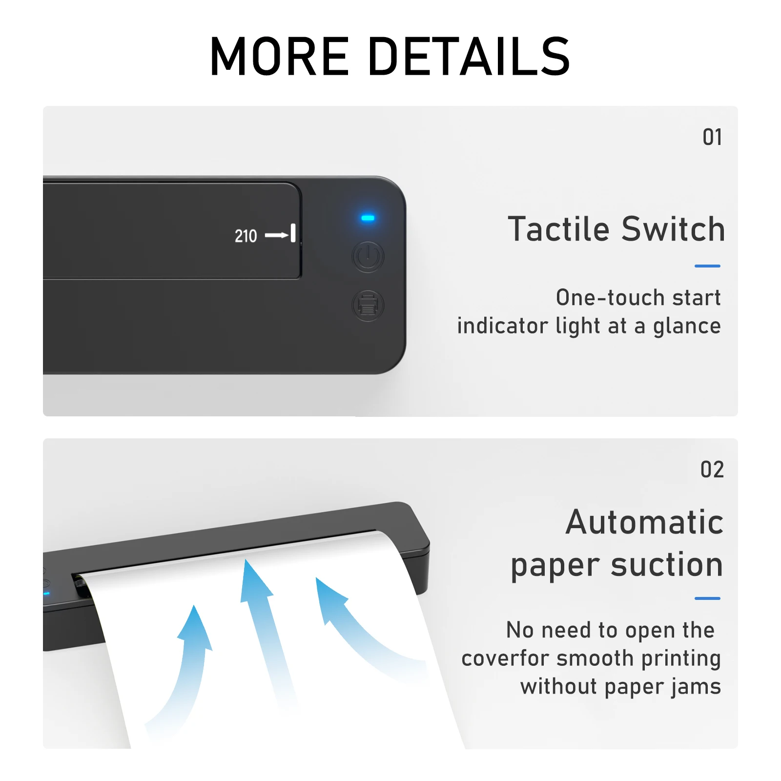 2024 Small Size Bluetooth Wireless Control Power Saving Easy Operation Tattoo Transfer Stencil Printer Machine for Studio Use