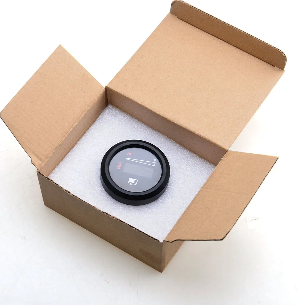 Универсальный Сверхтонкий измеритель уровня топлива для автомобиля, мотоцикла, 12 В, 2 дюйма, 52 мм, электронный датчик уровня топлива, 8 светодиодов, дисплей синего цвета