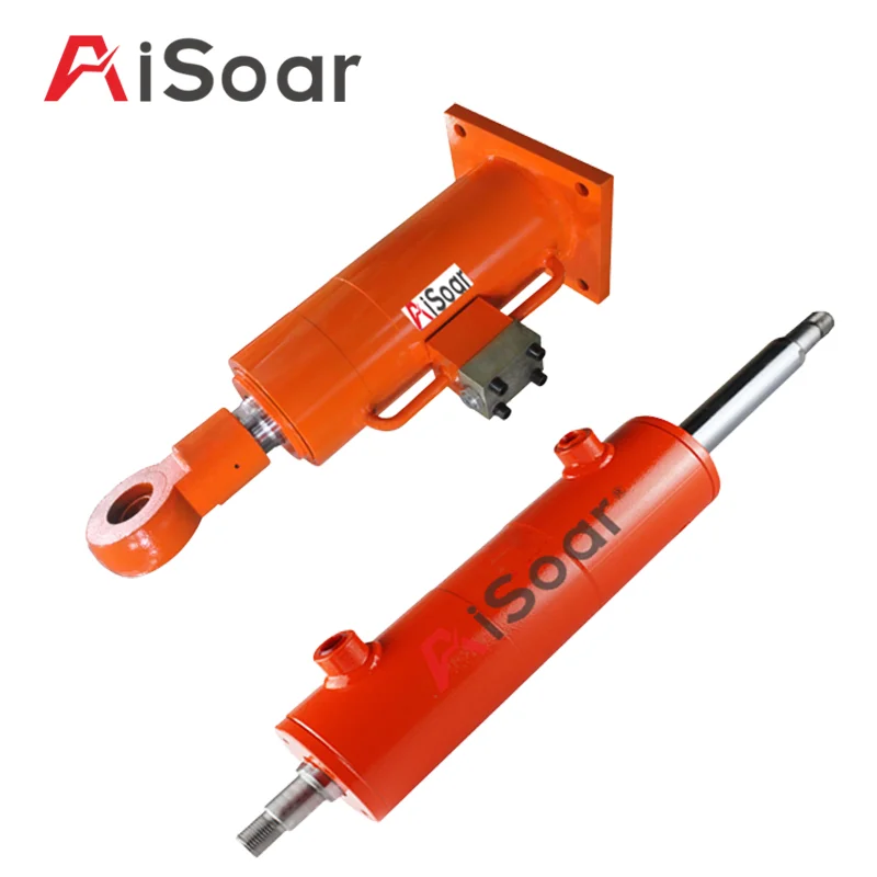 Trailer 5 Ton Chromed Bar Spring Return Lifting steering hydraulic cylinders for dump truck