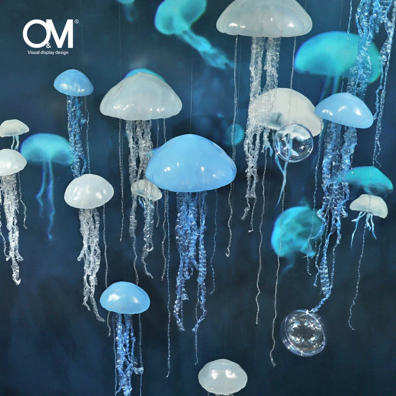 O&M Display Design Ocean theme decoration Jellyfish decorations party Window Display Props