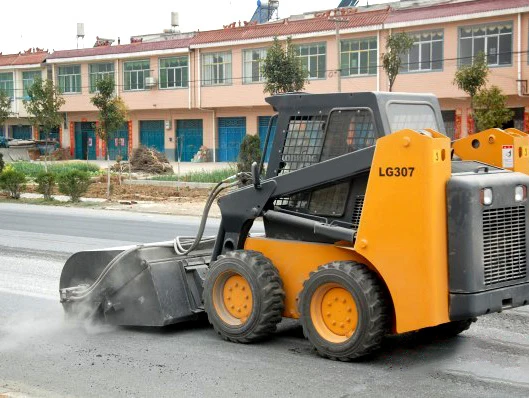 Погрузчик с бортовым поворотом LG307 мини-погрузчик на складе для продажи