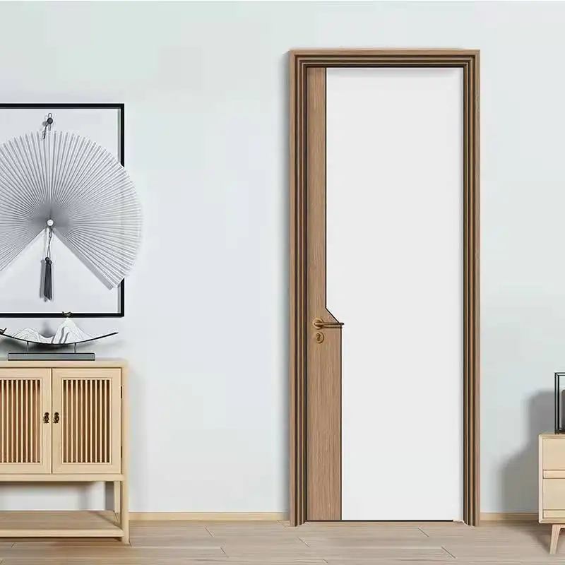 JYJ CHINA FACTORY SOLID WOODEN MELAMINE DOOR FOR HOTEL ROOM