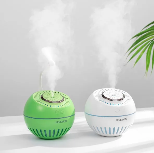 4 In 1 Cantaloup USB Air Humidifier Ultrasonic diffuser aromatherapy with LED Lights Mini USB Fan