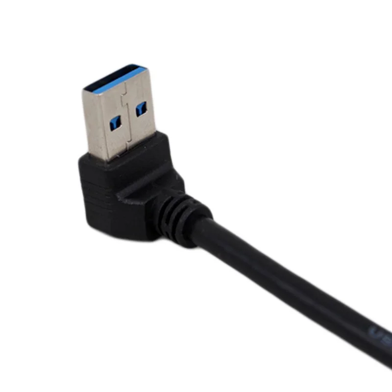 90 Degree USB 3.0 A Male To Female Adapter Cable Angle Extension Extender Cable USB Data Sync Charging Cable Left / Right / Up /