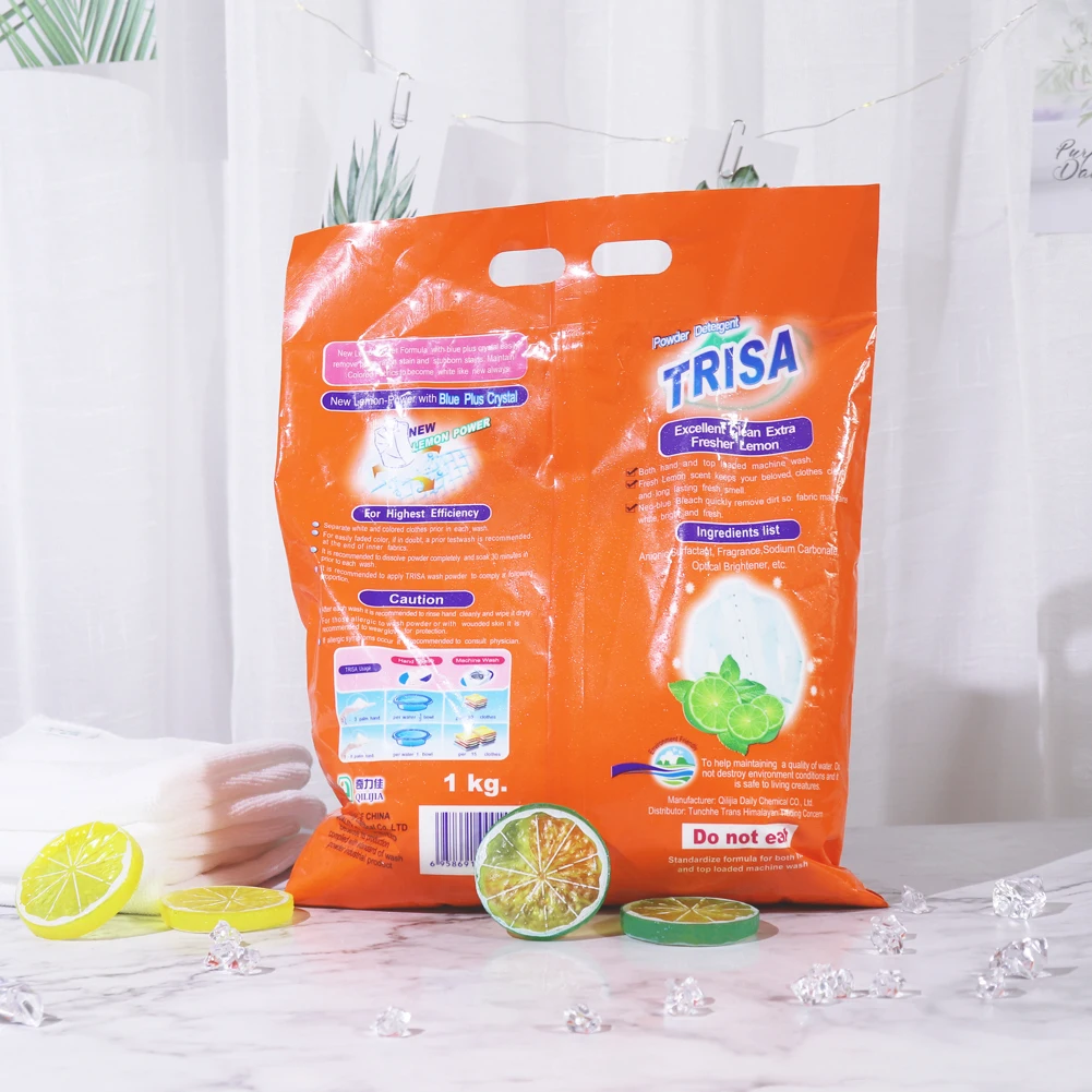 manufacturer custom cheap High foaming Natural Bagged washing powder mother powder