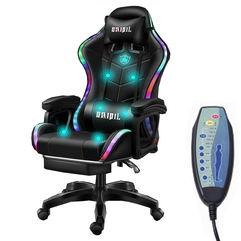 2024 с высокой спинкой индивидуальный светодиодный rgb массажный геймер из искусственной кожи компьютерное игровое кресло Гоночное подсветкой