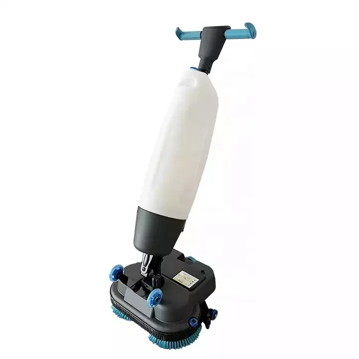 Tanjie Hand-pushed Mini Double Disk Office and Industrial Area Cleaning Compact Floor Scrubber Machine