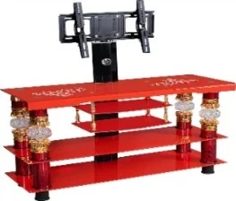 Adjustable Hot Bending 32-75 Inch Glass TV Stand Living Room Furniture Modern Contemporary 1 Set Home Furniture TV Cabinet