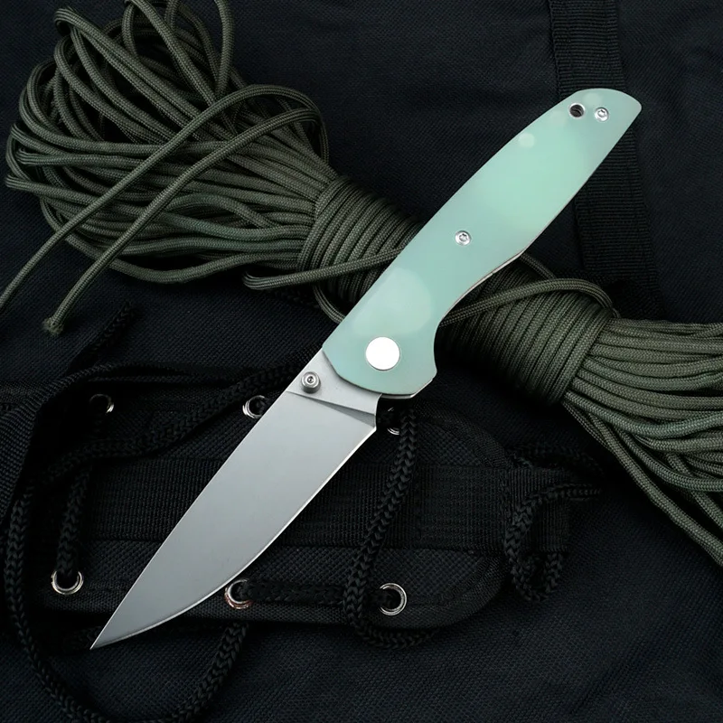 Folding Knife D2 Steel Blade Flipper Tactical Camping Survival Pocket Outdoor Knives With Four Color