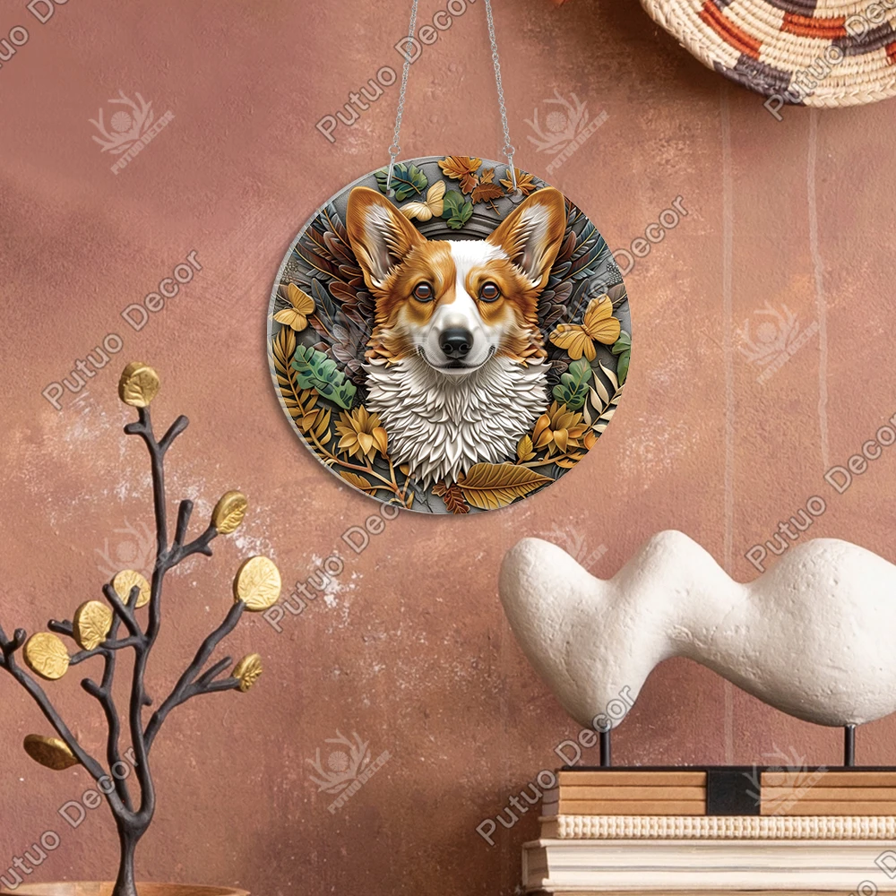 Rustic Charm Spreading Love and Happiness Cat Cows Wall Display Acrylic Dog Wall Art Decor for Animal Lovers