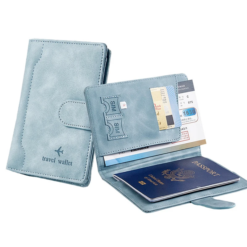 Custom personalized leather passport holder family travel passport holder wallet passport holder rfid