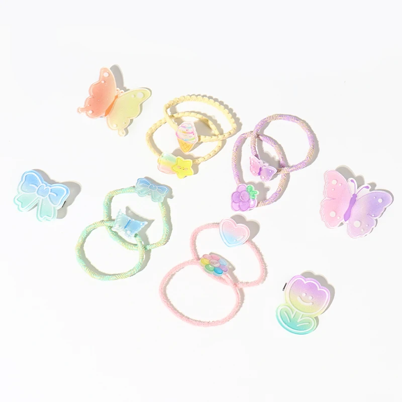 Wholesale Girls Ponytail Holders Hair Bands Rope Butterfly Hair Tie Hair Accessories