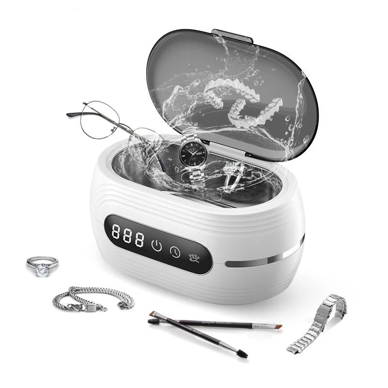 Бытовая 660 мл Ультразвуковой очиститель с пятью режимами очистки и функцией дегазирования для ювелирных изделий