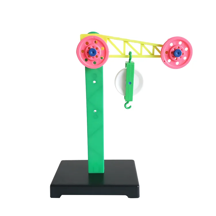 Plastic teaching instrument physics experimental equipment DIY toy pulley block and bracket model