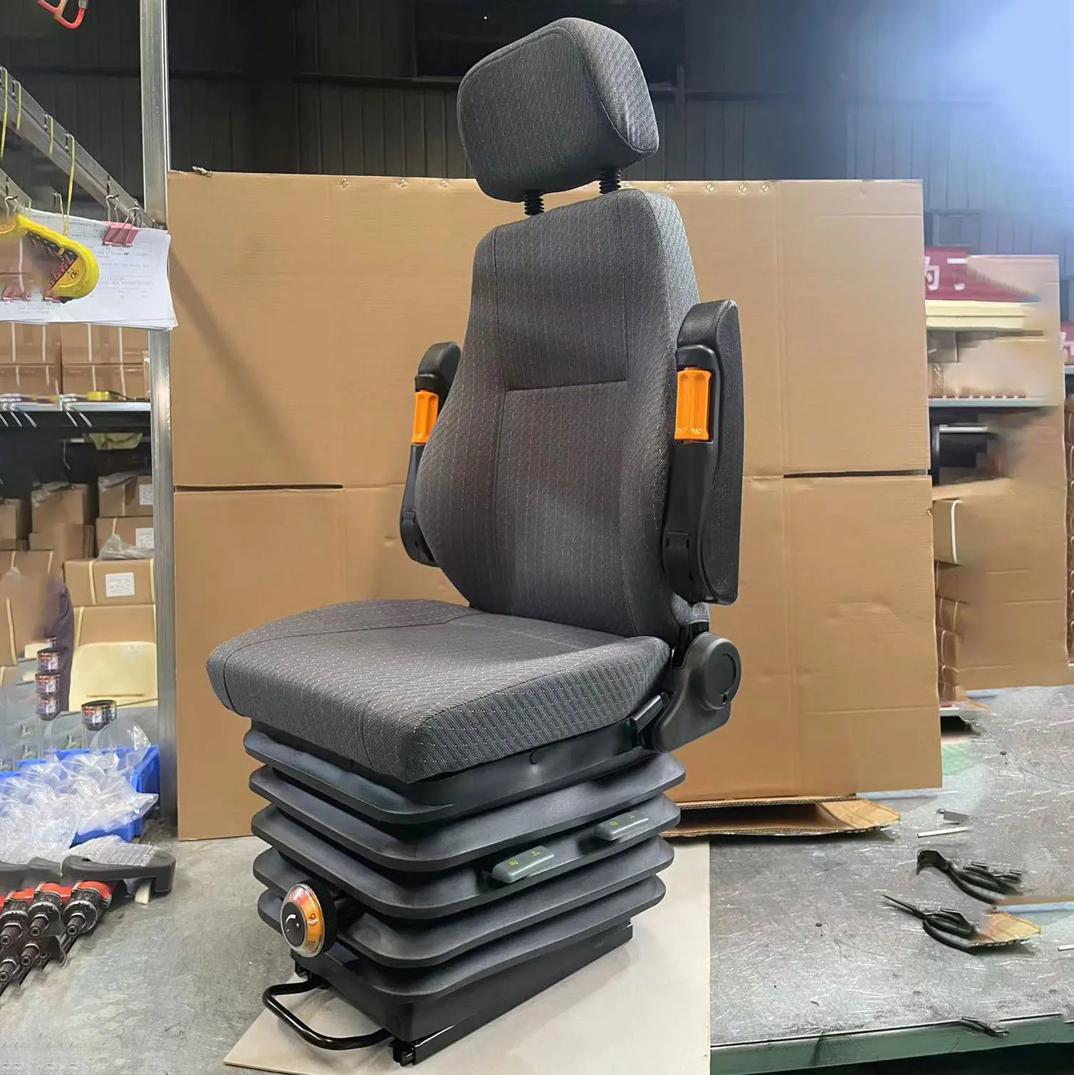 Customized OEM Universal Mechanical shock absorber seats adjustable dual armrest seats