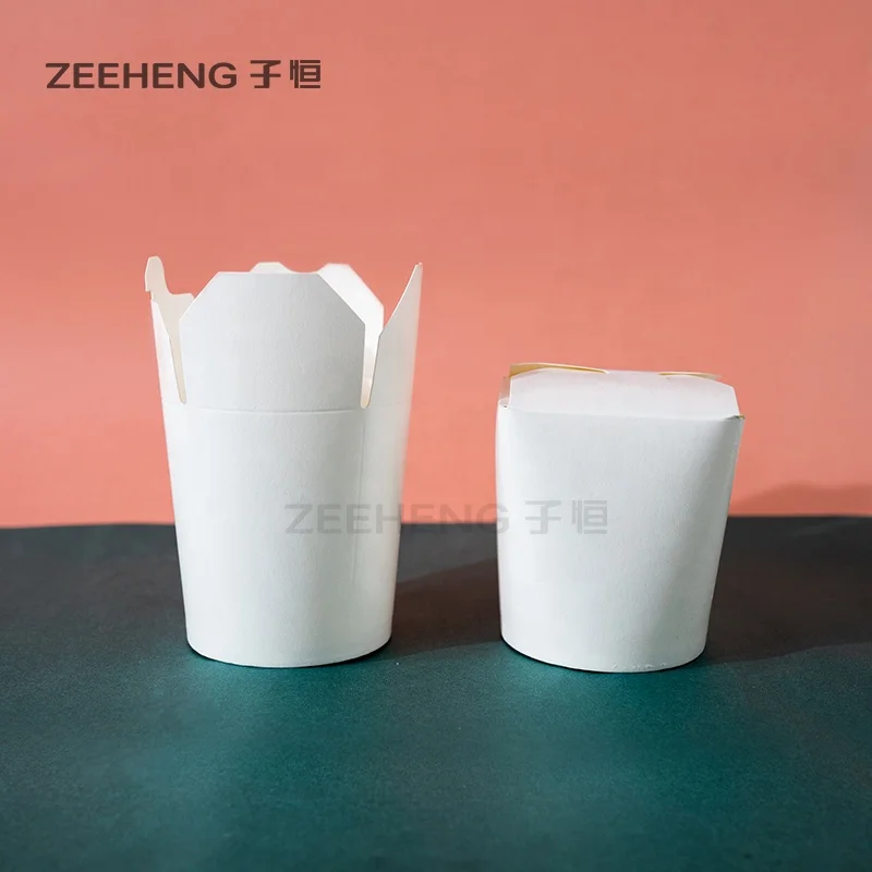 Disposable thick kraft paper lunch box packing box takeaway box instant noodle pasta paper cup