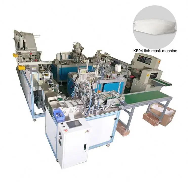 Performance Stable High-speed Automatic 3D Face Dust Ultrasonic KF94 Nonwoven Fish Mask Making Machine musk make machine