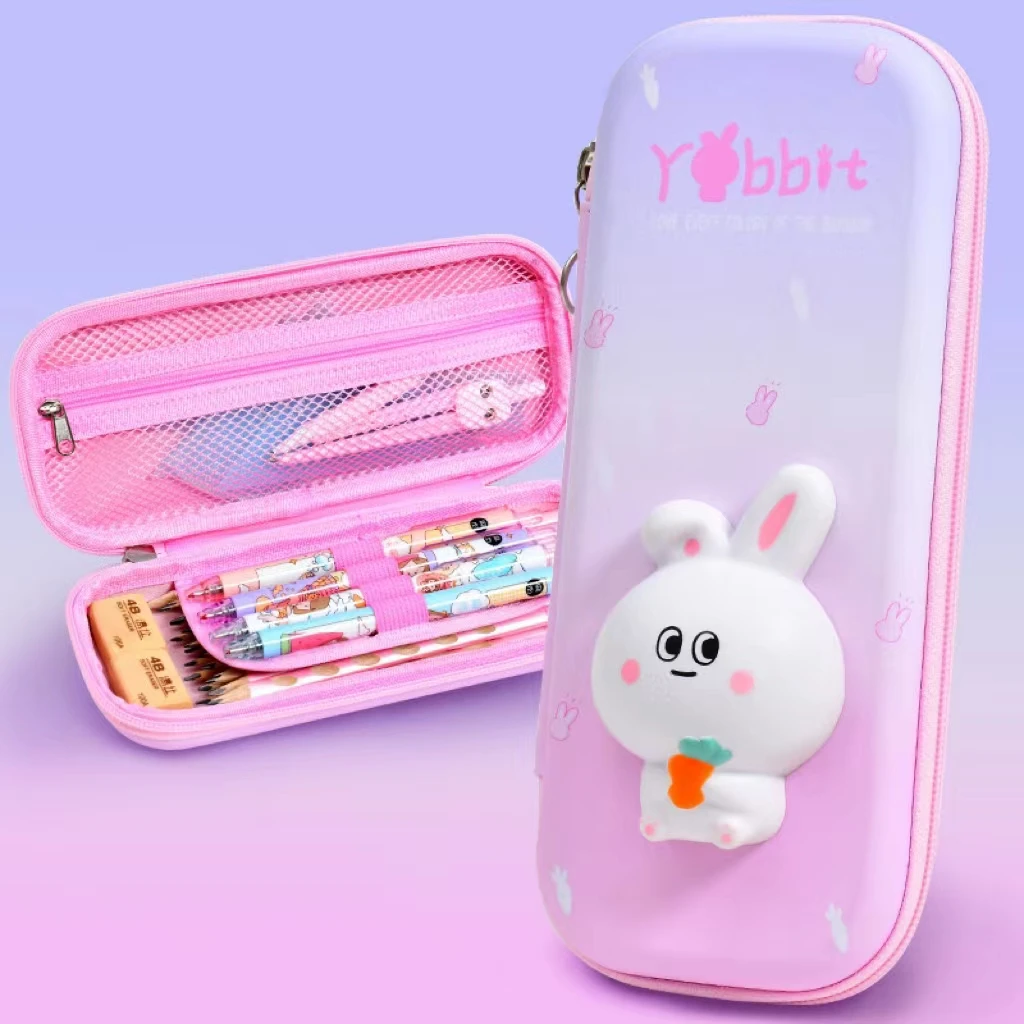 High Quality Factory Wholesale Children 3D  Large Capacity Cute EVA Pencil Case