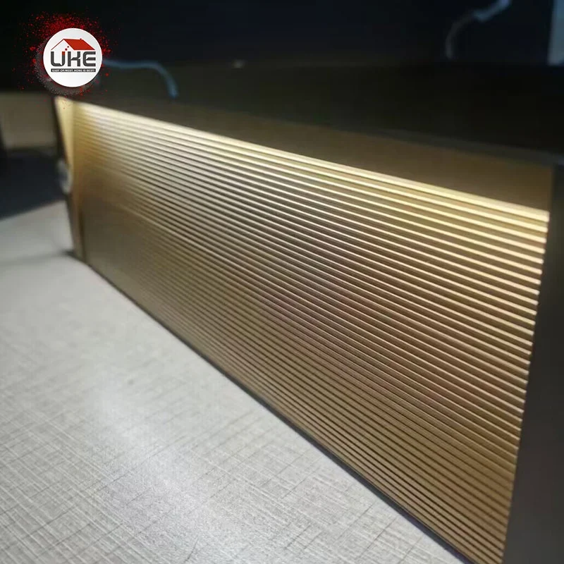 LED Skirting Board Aluminum Kitchen Cabinet Wall Baseboard Accessories Floor Decorative Profile