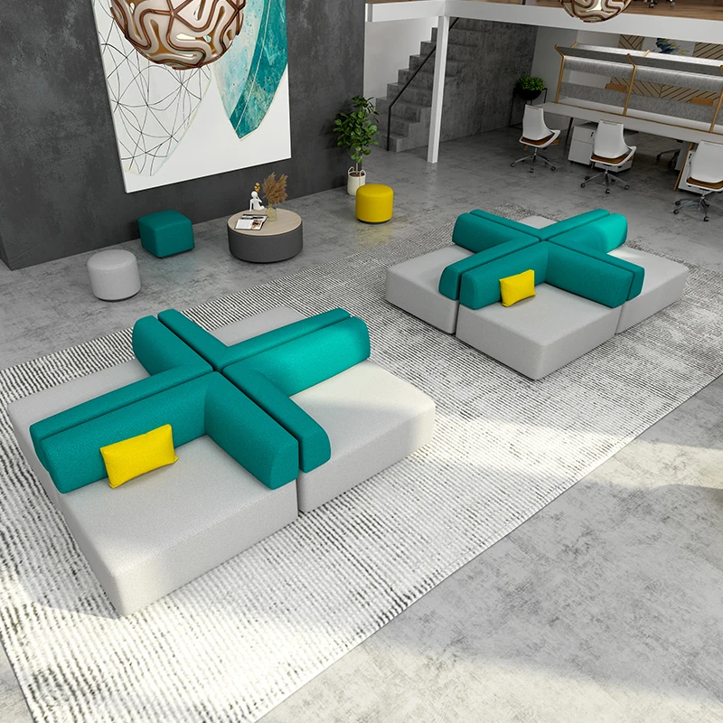 modern sofa set office furniture lobby public area leisure sofa seating sectional modular sofa set