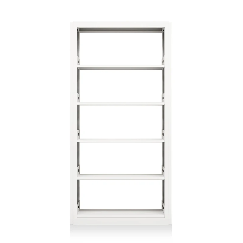 Metal book shelf white metal book book shelf metal 6 shelves estantes para libros scaffale libreria industriale