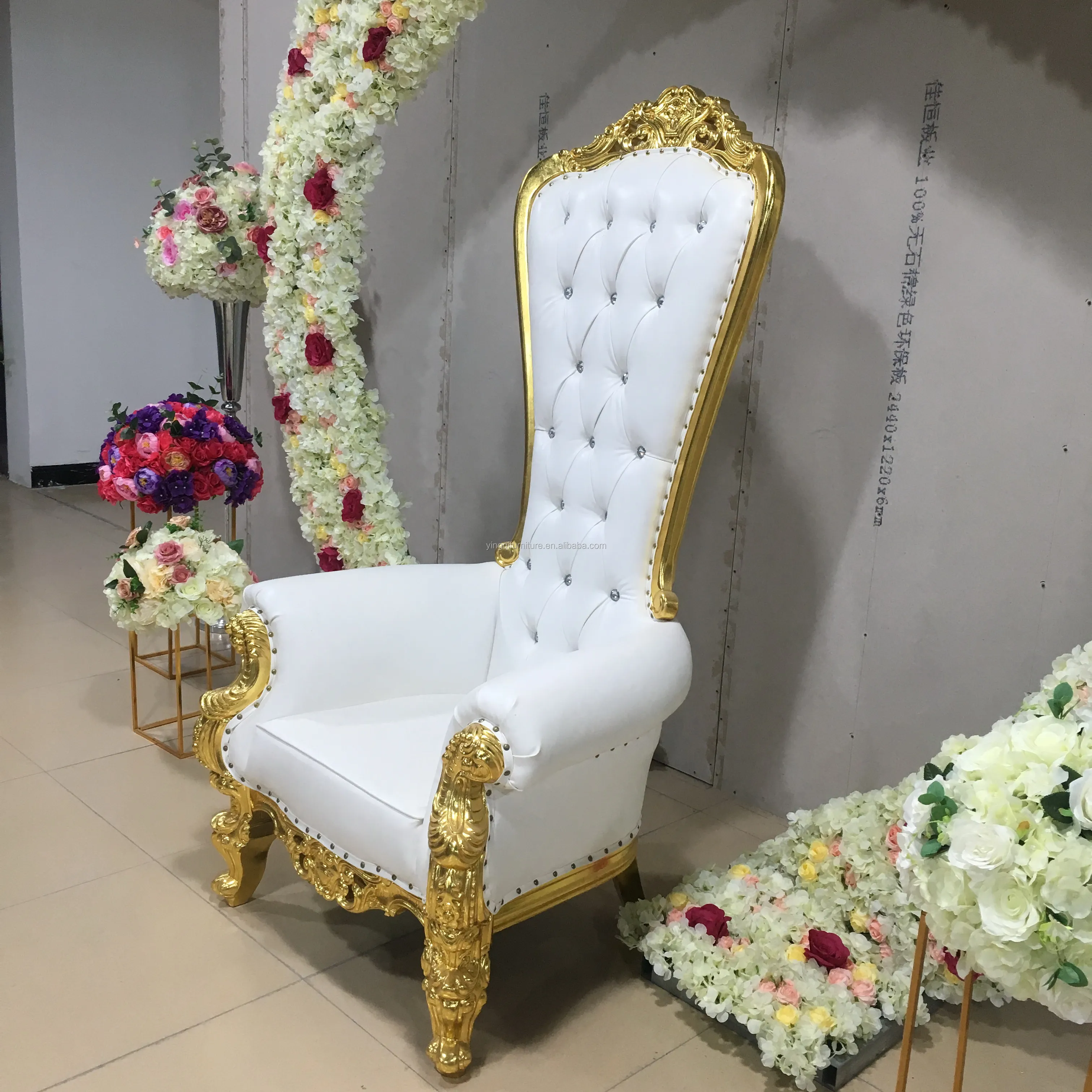 Wedding King and Queen Throne Chairs