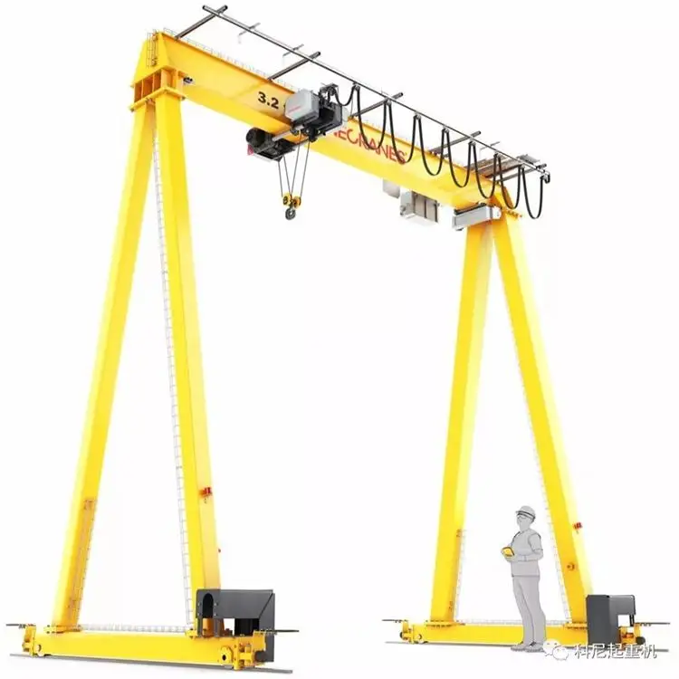 heavy gantry crane 30 ton 20 ton girder rubber tired compact 35 t gantry crane for lifting precast concrete beam