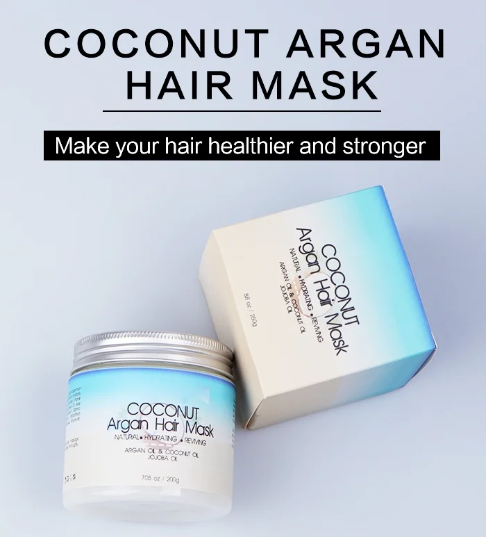 Organic Keratin Hair Mask Collagen Coconut Oil Herbal Ingredients Hair Care Moisturizing Smoothing Damaged Hair Masque