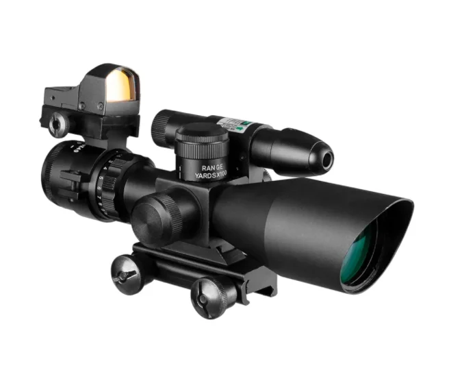 2.5-10x40 sight Scope Green Laser illuminated Scope Sights+Mini Red Dot Sight scopes & accessories