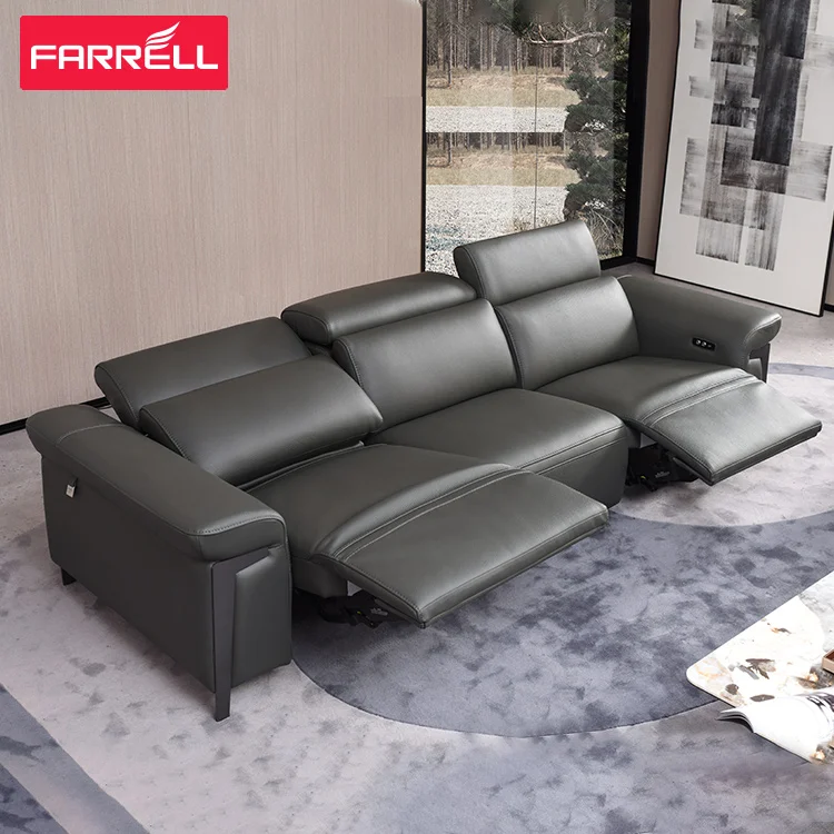 Wholesale Recliner Leather Large Modern Living Room Electric Function modern luxury Sofas