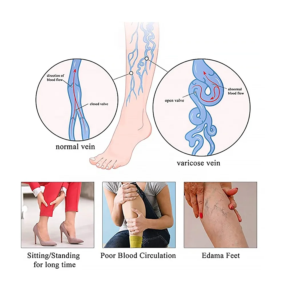 Larger Size Women Footless Nylon Opaque Compression Tights Pantyhose