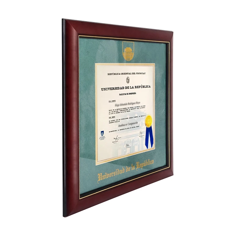  Высокое качество 23x23 см светло-коричневая Толстая деревянная рамка для университетских дипломов