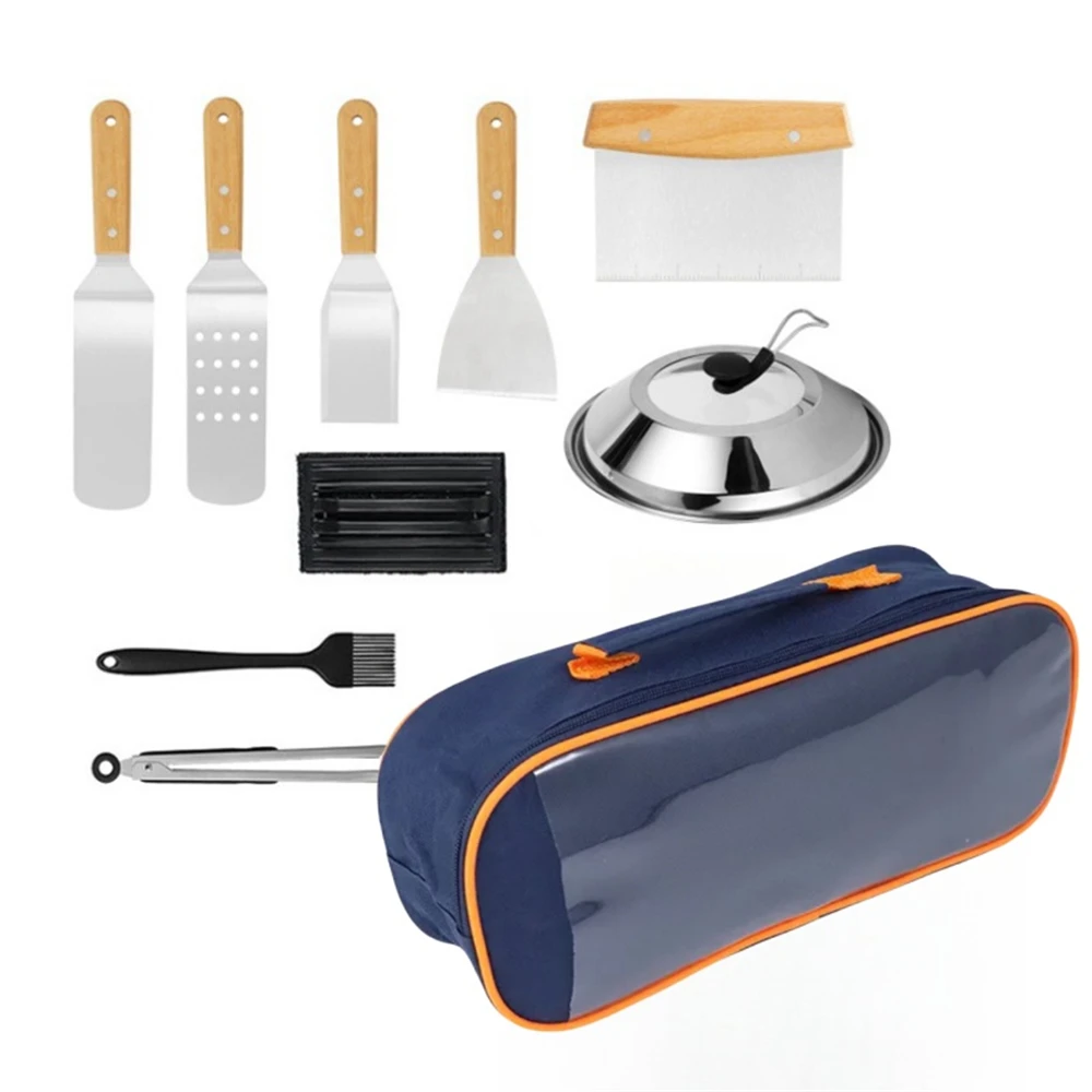 Custom Polyester Zipper Closure Storage Bag Pouch for MetalTools Multiple Purpose Organizers Stainless Steel Barbecue Tool Use