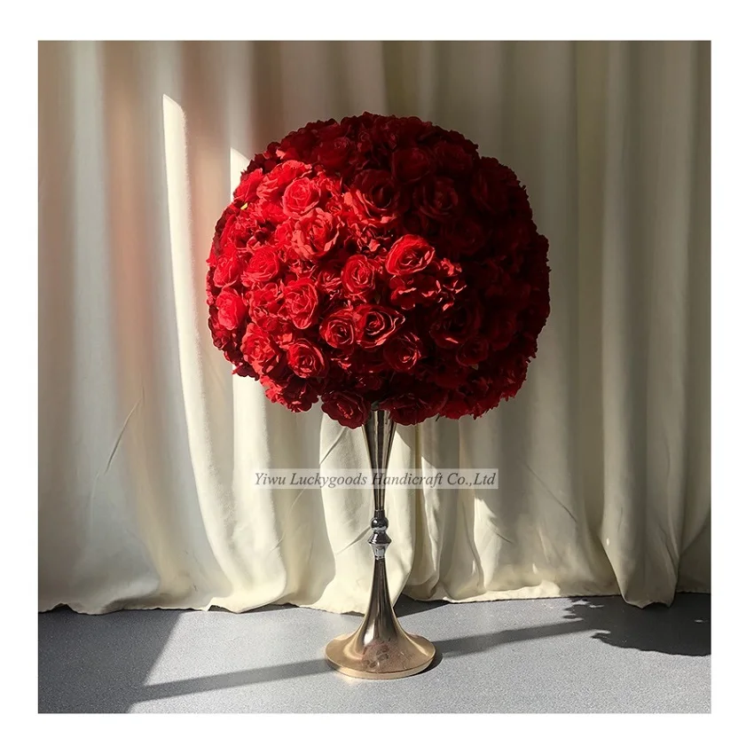 White wedding flowers with crystal stand for wedding table centerpiece