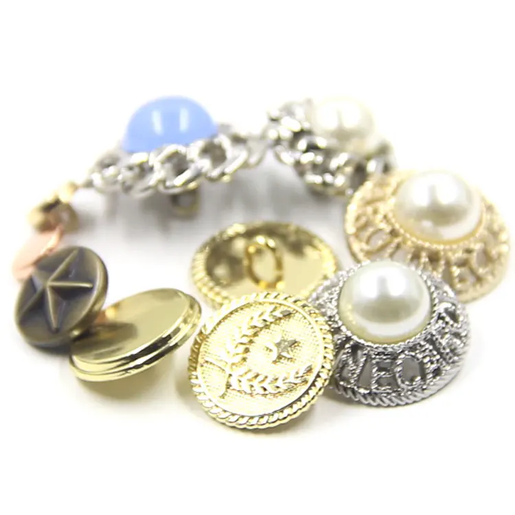 Wholesale Custom Designer Copper Zinc Alloy Metal Buttons For Suit And Fur Chef Coat Buttons