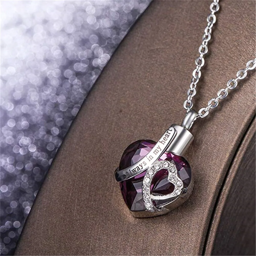 Crystal Birthstone Necklace Keepsake Pendant