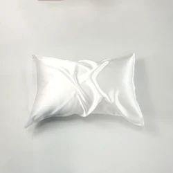 Manufacturer Custom logo and box White pure Silk Pillowcase hidden zipper 100% Mulberry Silk Pillow Case