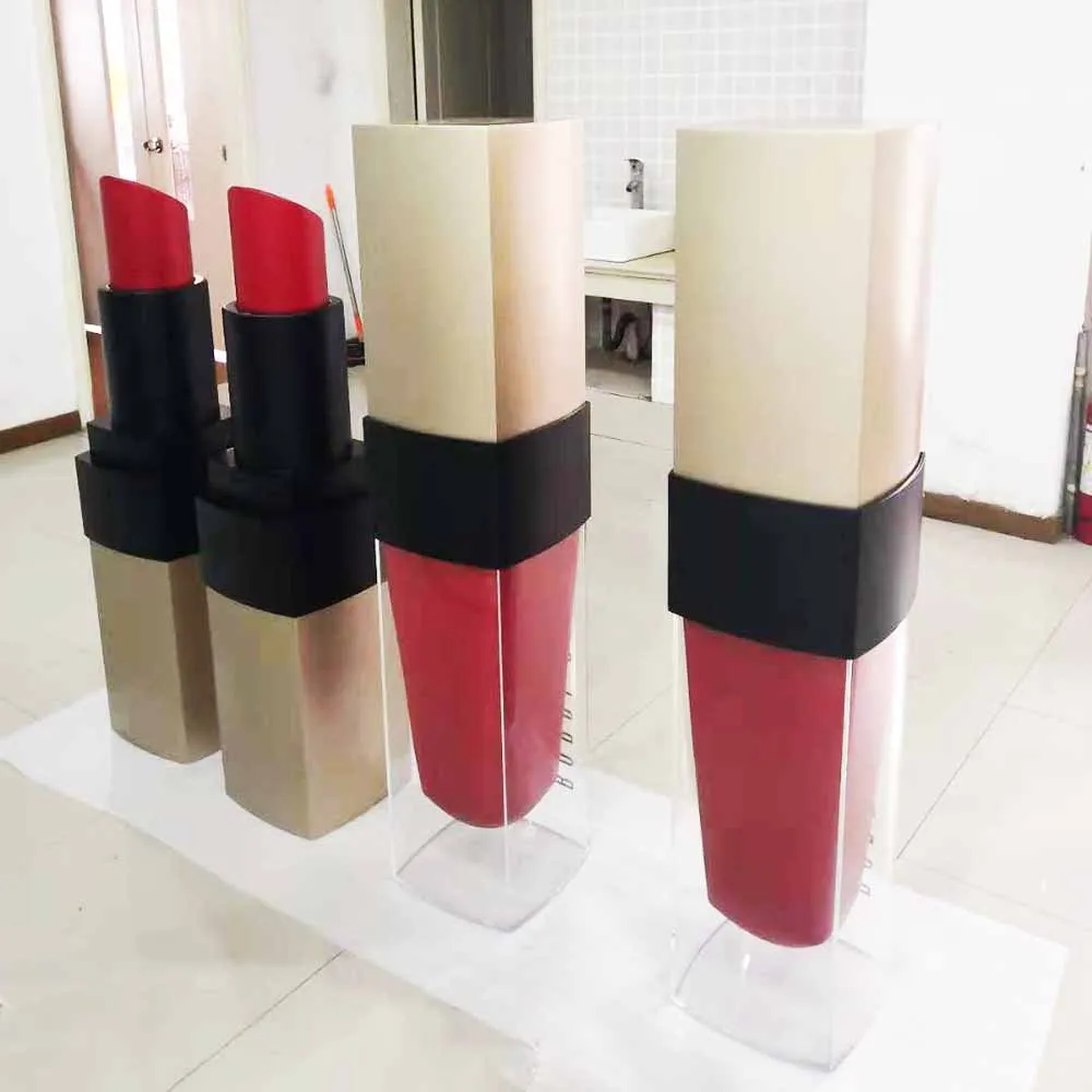Super large cosmetic display props simulation lipstick statue resin lipstick art sculpture