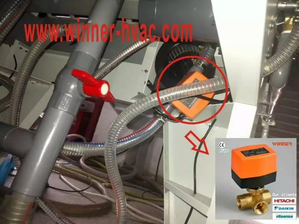 Winvall WRA-4212 DC Operated 12V Electric Actuator 3 Way Brass Ball Valve Gardening Irrigation Motorized Water Valve