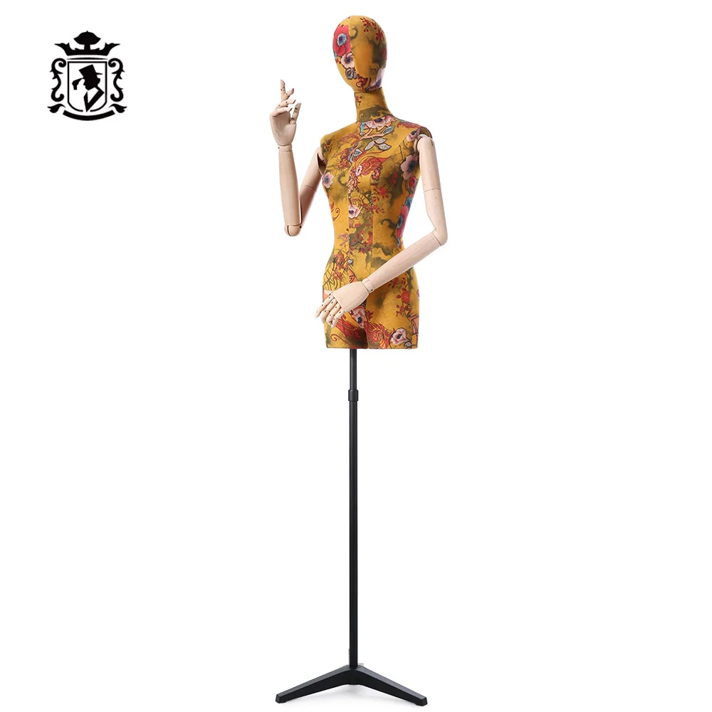 Adjustable Tailor Mannequin Italian Velvet Dressmaker Dummy for Sale Female Mannequin Torso Display Model for Boutique