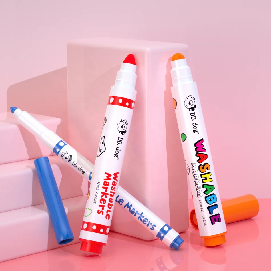 12 видов цветов Дети Школьная живопись тонкий Моющийся Маркер акварельные ручки