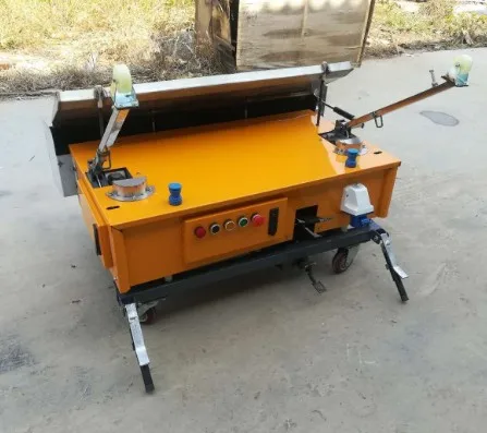 Stainless steel cement gypsum mortar rendering machine for wall